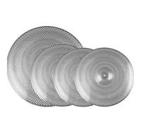 Piatto Della Batteria Piatto Muto Piatto Della Copertura Morbida Piatto Della Marmitta 14/16/18/20 Piatto Della Batteria Jazz Piatti per batteria Cymbal set (Color : 4-pack silver)