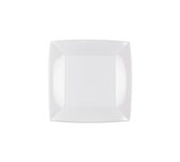 Piatto Dessert Quadrato Riutilizzabile Bianco 18cm - 8pz