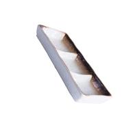 Piatto di Condimento Ceramico Bianco, 20,3x9x2,6 CM | Condimenti e Salse, Facile da Pulire, Adatto a Caldo e Freddo, per Sushi e Locali