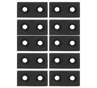 Piatto di copertura dell'estremità in lega di alluminio 10pcs Design a doppio foro Surface anodizzato per macchine a CNC Stampanti 3D Progetti di robotica progetti di costruzione (Nero)