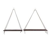 Piatto di deposito a parete in legno corda imbracatura pianta sospesa piatto di fiori decorazioni per la casa innovativo scrivania camera da letto soggiorno gancia da parete (Colore marrone vintage)