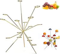 Piatto di frutta che esplode, fuochi d'artificio sul tavolo da pranzo, espositore di frutta galleggiante artistico, supporto per frutta multi-braccio a 360°, la ventilazione mantiene fresco, scultura