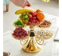 Piatto di frutta con 5 ciotole a forma di fiore, vassoio per antipasti per