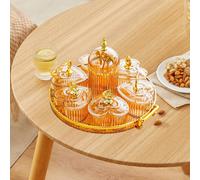 Piatto di frutta secchi con antipasto di forchette che serve vassoio per il