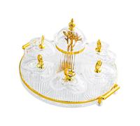 Piatto di frutta secchi con antipasto di forchette che serve vassoio per il