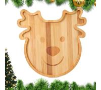Piatto di Natale in legno,Piatto di frutta per albero di Natale - Piatto di frutta riutilizzabile per albero di Natale, vassoio di cibo natalizio | Piatti unici per albero di Natale, vassoio per servi