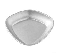 Piatto di pesata per caffè e salsa in acciaio inossidabile resistente alla ruggine, con texture artistica e funzioni multiuso (B)