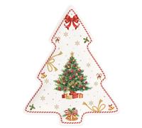 Piatto di Portata IN Baumform Natale Tale 20,5x25,5cm Porcellana IN GB EASY LIFE