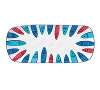 Piatto di Portata, SARDINE'S Party Pesci 40x17,5cm Bianco Blu Rosso EASY LIFE