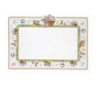 Piatto di Portata Spring Bloom Lepri E Fiori Rettangolare 35x24,5cm EASY LIFE