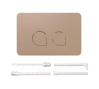 Piatto di risciacquo per WC con doppio pulsante per Geberit UP300/UP320 e Sigma-all Series (01/10/20/21/30/50/60), design minimalista, robusta struttura in plastica, 246 x 146 x 6 mm, bianco (cachi)