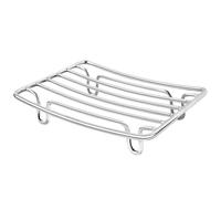 Piatto Di Sapone A Barre In Metallo - Piatto Di Sapone In Acciaio Inox 12x9x2.5 Cm | Portasapone Da Bagno | Scolare La Griglia Di Spugna | Piattaforma Di Filo Di Auto-drenaggio Per Lavello RV