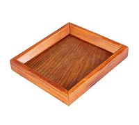 Piatto di vassoio per porzione in legno Design vintage in legno Vintage Surface lucido liscio Multi funzionale per il set di tè Fruits Candies Decorazione per la casa 6 dimensioni (14 * 12 * 2cm)