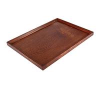 Piatto di vassoio per porzione in legno Design vintage in legno Vintage Surface lucido liscio Multi funzionale per il set di tè Fruits Candies Decorazione per la casa 6 dimensioni (42 * 30 * 2cm)
