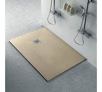 Piatto Doccia 100x120 Tortora in Marmo Resina, Effetto Pietra, Karen (100x120, Tortora)