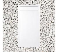 Piatto Doccia 70X125 cm Con Griglia In Marmo Vulcano Line Slim Bianco In Resina e Marmo Con Piletta In Omaggio - FRASCIO