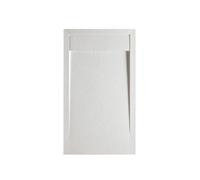 Piatto Doccia 80X150 cm Con Griglia In Marmo Vulcano Line Slim Bianco In Resina e Marmo Con Piletta In Omaggio - FRASCIO