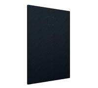 Piatto Doccia 80x90 cm Nero Effetto Pietra Rettangolare in SMC Riducibile Samos