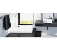 Piatto Doccia Acrilico 5cm Alto Bagno Quadrato R55 Rettangolo Bianco
