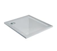 Piatto Doccia Slim 70x70x4 cm Quadrato Acrilico Bordato Bianco Lucido mod. Flower