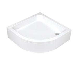 Piatto doccia acrilico semicircolare Idrostile Plus con piedini 80x80 cm bianco Bianco