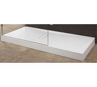Piatto Doccia Appoggio Pavimento Casa Novellini Custom Bianco Dimensione Misura 100x80 Spessore Altezza 12 cm Piletta Scarico Inclusa Rialzato Stabile Resistente Alto Lastra Acrilico Pannello Zona
