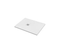 Piatto DocciA Bianco a Serie Stone Plu 90X70 con Piletta in acciaio in Marmoresina.