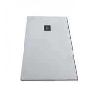 Piatto Doccia Bianco Ardesia Slim Effetto Pietra Filo Pavimento in Marmo Resina