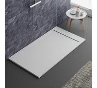 piatto doccia bianco, design moderno, modello Siviglia, in marmo e resina, effetto pietra ardesia, luxury, gelcoat, slim 3cm 70x90