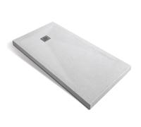 Piatto Doccia Bianco Mineral Marmo Resina Antiscivolo h 3,5 cm - : , CONFEZIONE: 1 pz., Misure: L120 x P90 x H3,5 cm