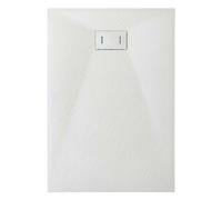 PIATTO DOCCIA EFFETTO PIETRA ARDESIA NO MARMORESINA RIDUCIBILE 70X100 BIANCO