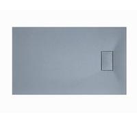 Piatto Doccia H.2,6 cm In Vetro-resina SMC Effetto Pietra Stone Ardesia Piletta Doccia Inclusa (70x160 h 2.6cm, Grigio)
