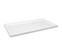 Piatto doccia in ABS rinforzato con fibra di vetro, 70 x 120 cm, bianco, piatto doccia rettangolare per cabine doccia e porte, durevole e facile da pulire, ideale per bagni moderni