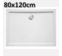 Piatto doccia in acrilico 80x120 cm rettangolare - ultra piatto altezza 3,5 cm