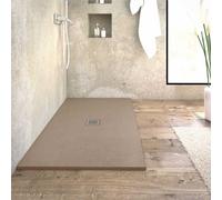 Piatto Doccia In Marmo Resina Greta Colore Sabbia H 25-30 mm Ix Box Shower - CONFEZIONE: 1 pz., Dimensione: 100x80xH2,5 cm