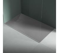 Piatto doccia in resina 70x160 cm effetto pietra colore grigio CUBA