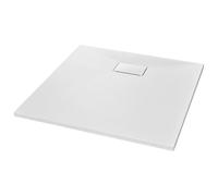 Piatto doccia in SMC 80 x 80 cm bianco - Piatto doccia di alta qualità per cabine doccia e porte - Durevole, facile da pulire e antiscivolo - Ideale per bagni moderni