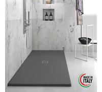 PIATTO DOCCIA MARMORESINA BASE 70 H 2,5 SIFONE PILETTA INCLUSI HEAVY ANTRACITE