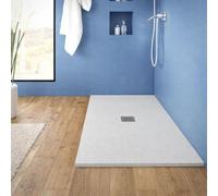 Piatto Doccia Mineral Marmo Bianco Effetto Cemento Altezza Misure Variabili