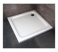 Piatto Doccia Quadrato H5cm in ABS Rinforzato Bianco 80x80 cm
