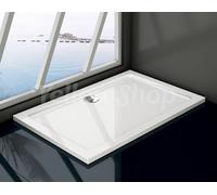 Yellowshop - Piatto doccia resina massa piena slim sottile bianco curvo quadrato rettangolare (cm 70 x 140)