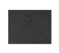 Piatto doccia rettangolare 70x90 H3 cm in ceramica nero opaco con antiscivolo R