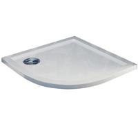 Piatto Doccia Semicircolare 90x90 cm in Acrilico Fosterberg Floret 4 Bianco Lucido