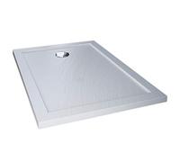 Piatto Doccia Slim 70x170x4 cm Rettangolare Acrilico Bordato Bianco Effetto Pietra mod. Flower