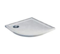 PIATTO DOCCIA ACRILICO SEMICIRCOLARE 80x80 CM BIANCO ANGOLARE ULTRA SLIM BAGNO
