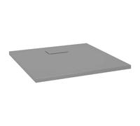 Piatto Doccia SMC Grigio 90x90 cm con Soglia Ribassata | scivolo, macchia, resistente graffi, facile pulizia, SMC rinforzato, design moderno