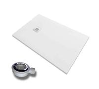 Piatto Doccia Solidstone Pietra Mineral Marmo Bianco H2.8cm