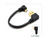 Piatto d'oro USB 2.0 a Angolo sinistro maschile rispetto all'angolo destro maschile micro o angolo sinistro oro cavo del cavo placcato Cavo 15 50 100 cm ( Size : 15cm , Color : TO Left Micro USB )
