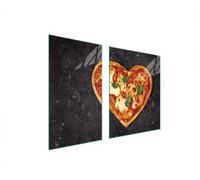 PIATTO E TAGLIERE IN VETRO 100x52 CUORE