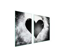 PIATTO E TAGLIERE IN VETRO 100x52 CUORE